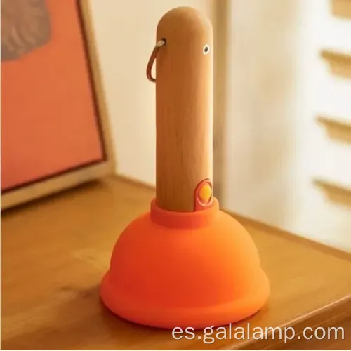 Luz de la noche de inodoro de madera elegante con diseño único